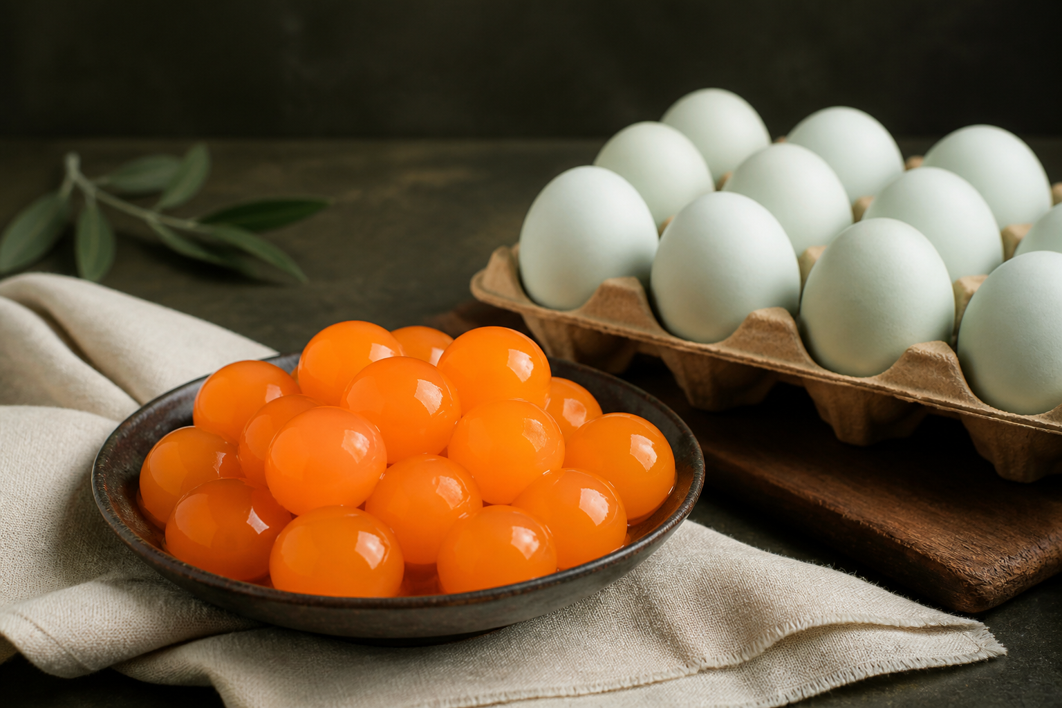 Salted egg yolk dan telur bebek asin mentah